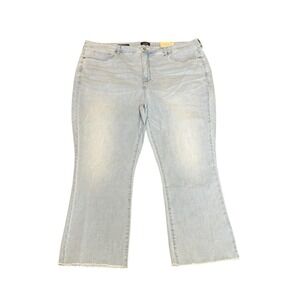 NYDJ‎ Slim Boot Cut Cool Embrace Light Wash Raw Hem Jean High Rise Plus Size 24W